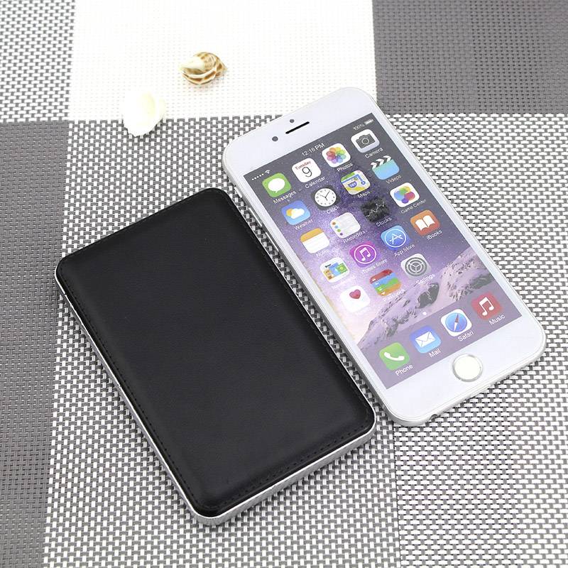 LogiLink Powerbank 8000 mAh, Lithium-Polymer, 1x USB, schwarz/silber