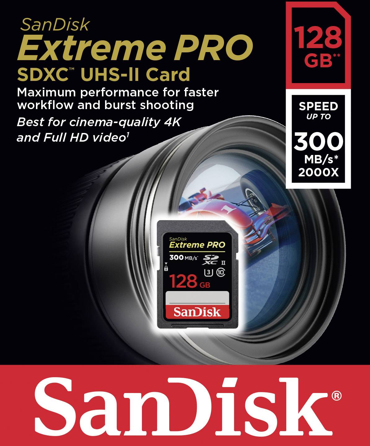 SanDisk Extreme PRO® SDXC-Karte 128 GB Class 10, UHS-II, UHS-Class 3