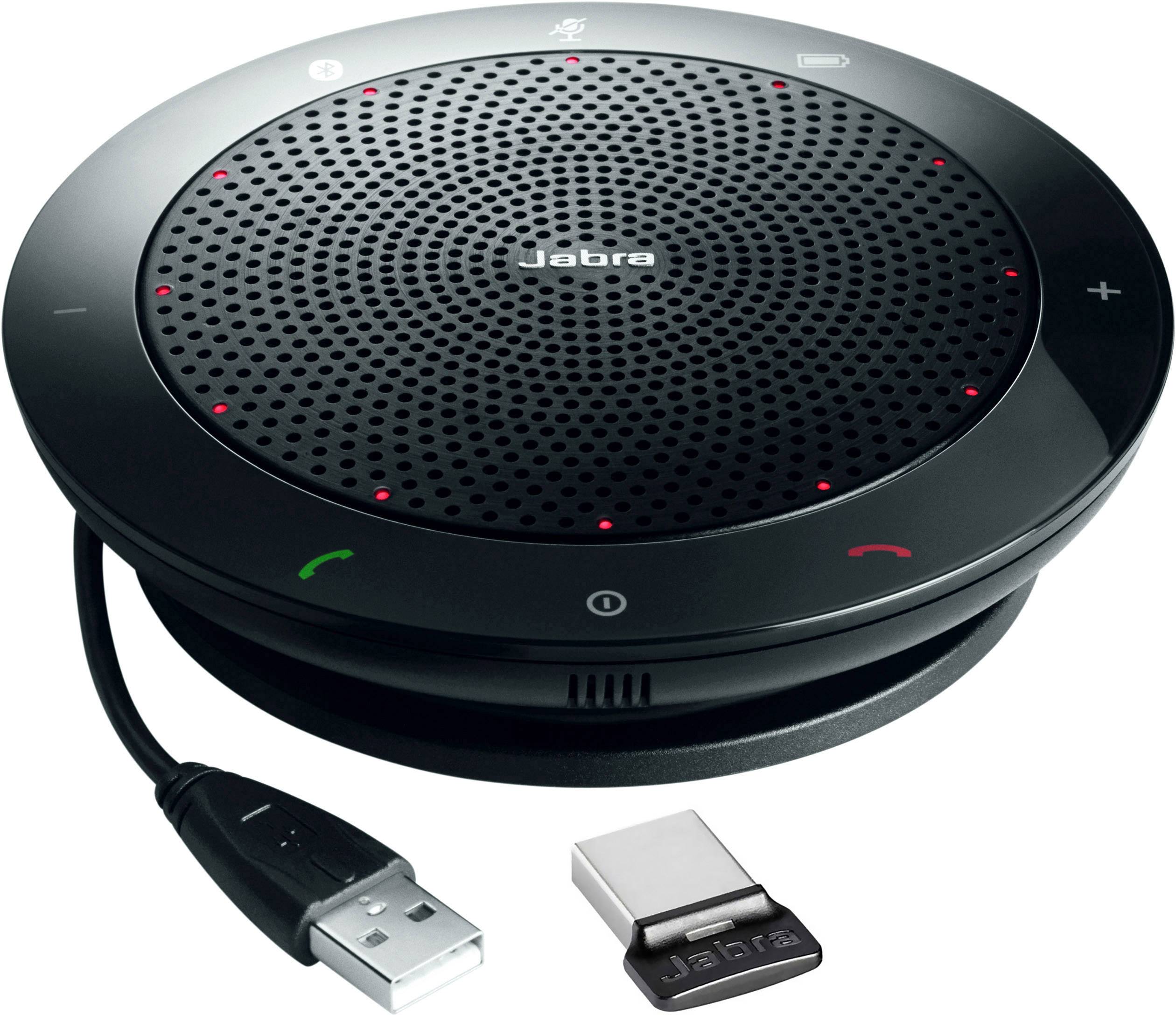 Jabra Speak 510+ UC (inkl. Link 370 Mini USB Adapter) Konferenzlautsprecher Bluetooth®, USB-A (USB 2.0) Schwarz