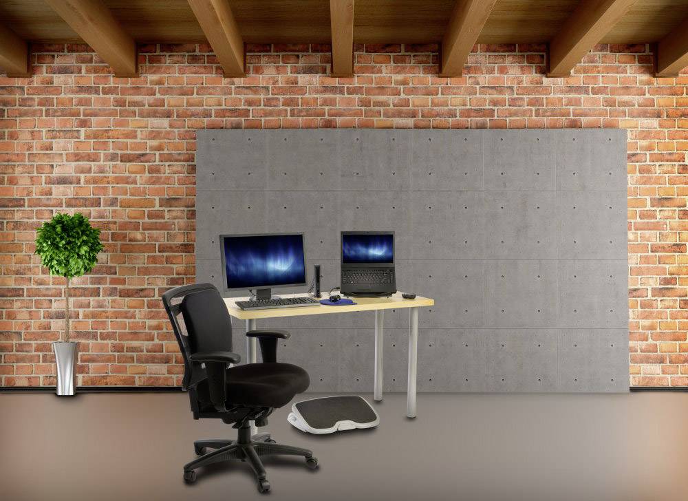 Kensington Fußstütze SoleMate&trade; Plus nicht beheizbar Kunststoff hellgrau/schwarz 56146