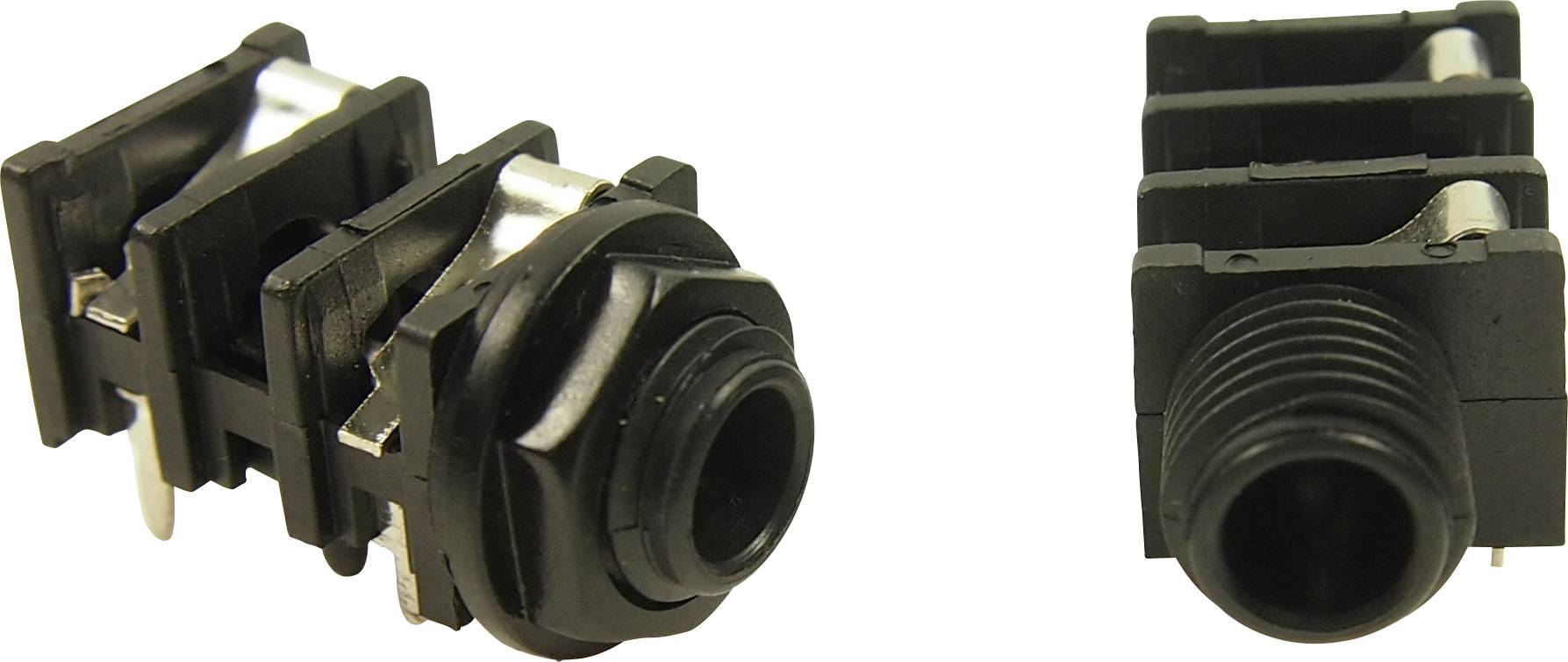 Cliff FCR50051 Klinken-Steckverbinder 6.35 mm Buchse, Einbau horizontal Polzahl: 3 Stereo Schwarz 1