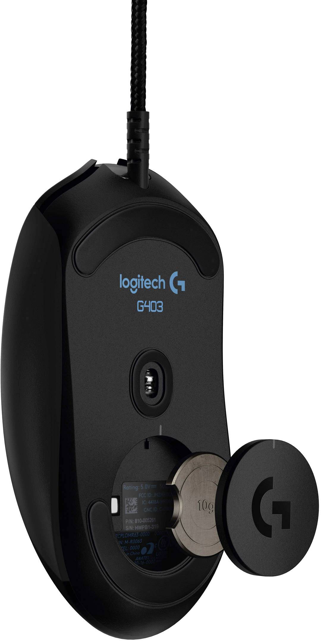 Logitech Gaming G403 Prodigy Ergonomische Gaming-Maus USB Optisch Schwarz 6 Tasten 12000 dpi Ergonomisch, Beleuchtet