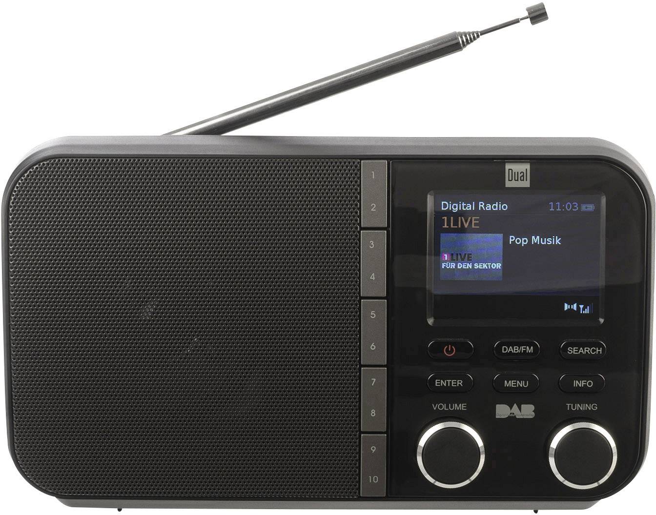 Dual DAB 4 C Kofferradio DAB+, UKW Schwarz