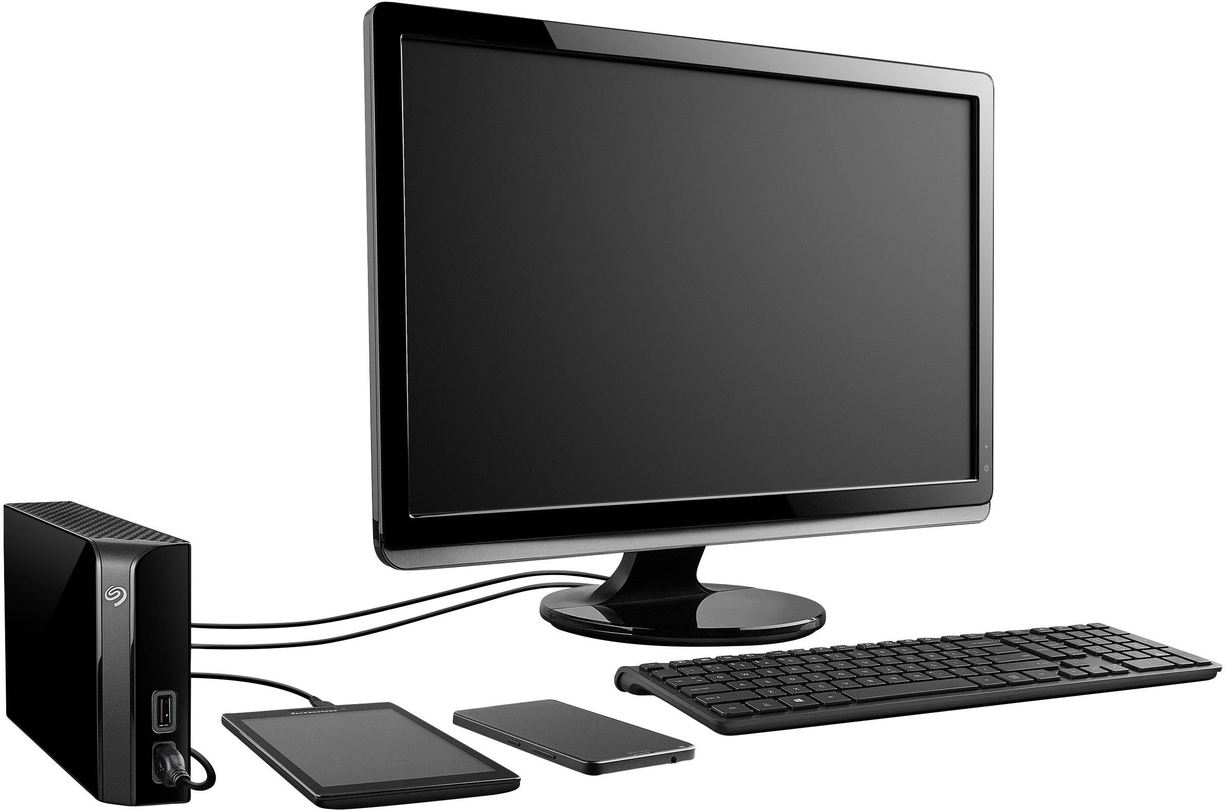 Seagate Backup Plus Hub 8 TB Externe Festplatte 8.9 cm (3.5 Zoll) USB-A (USB 3.2 Gen 1), USB-A (Host) Schwarz STEL8000200