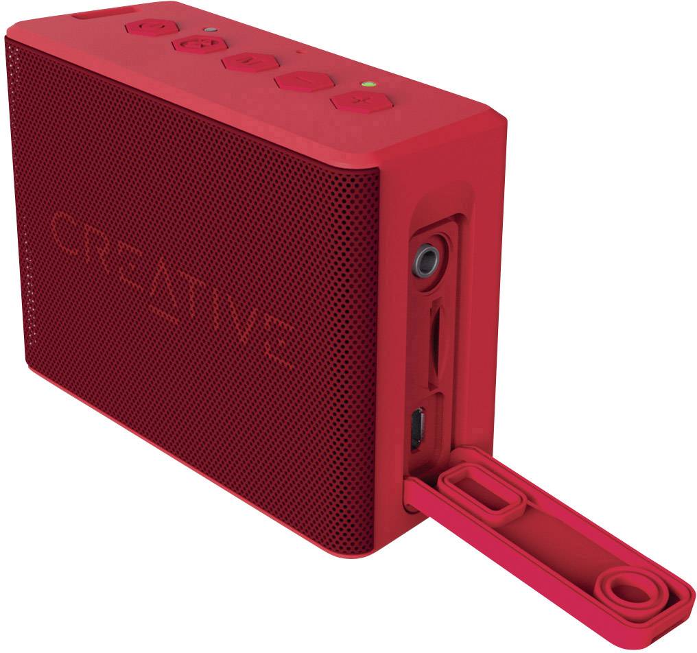 Creative Muvo 2c Bluetooth® Lautsprecher Freisprechfunktion, SD, spritzwassergeschützt Rot