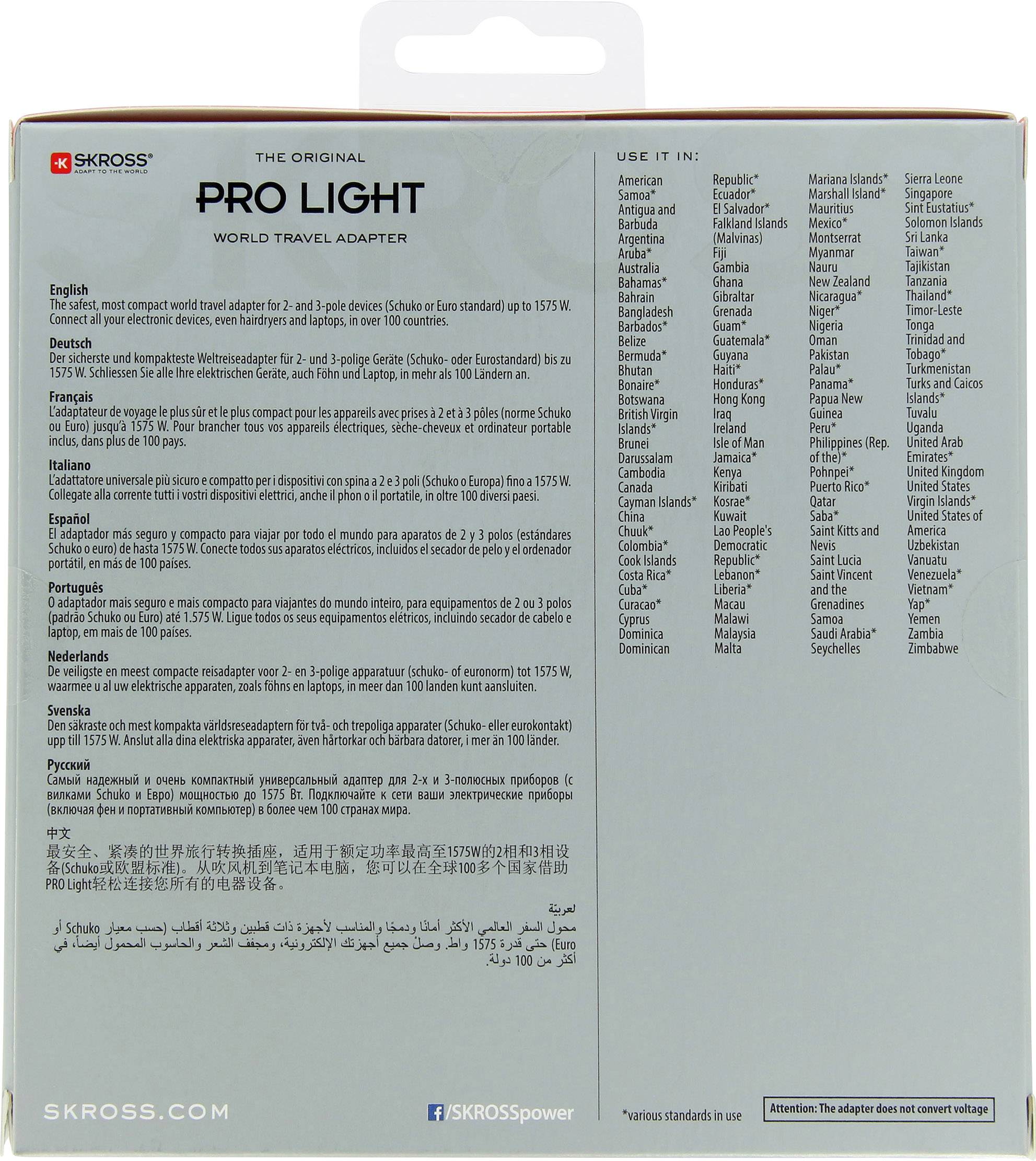 Skross 1103150 Reiseadapter Pro Light