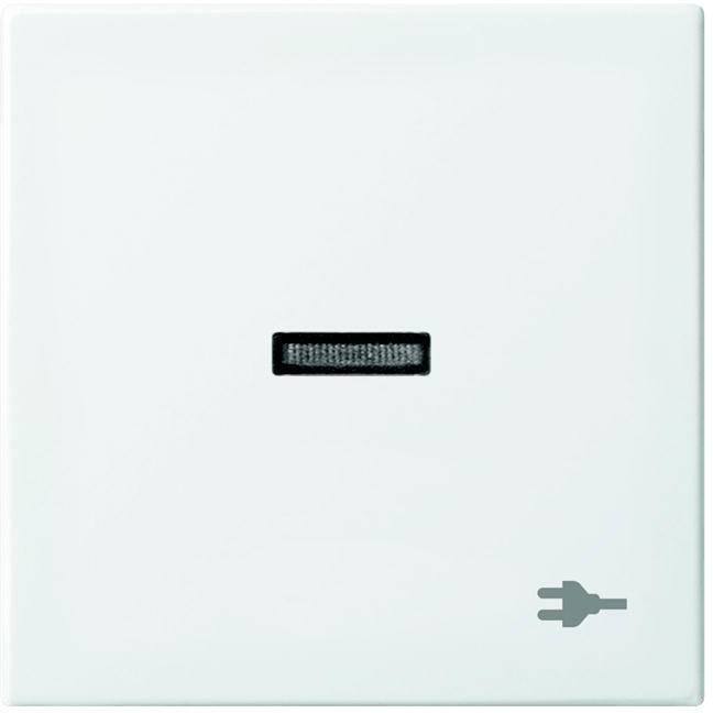 Busch-Jaeger Abdeckung Kontrolltaster, Symbolwippe "Stecker" Busch-balance SI Alpinweiß 1789 ST-914 1St.