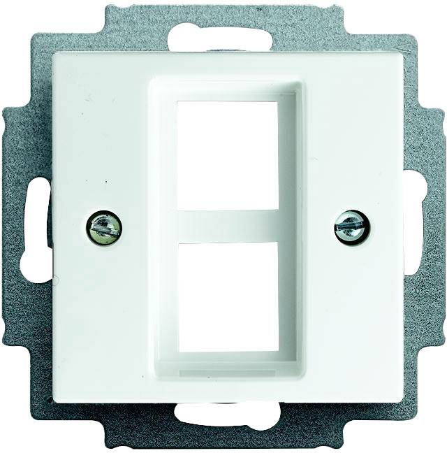 Busch-Jaeger 2fach Abdeckung Modular-Jack-Einsatz Busch-balance SI Alpinweiß 2561-02-914 1St.