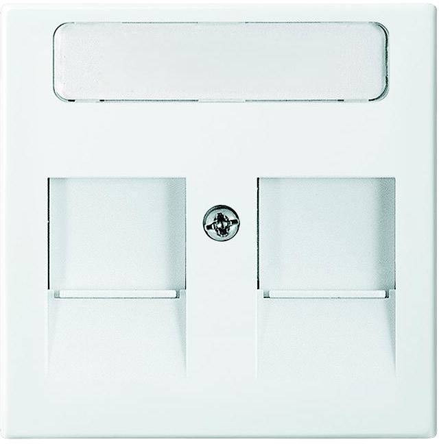 Busch-Jaeger 2fach Abdeckung Modular-Jack-Einsatz Busch-balance SI Alpinweiß 1800-914 1 St.