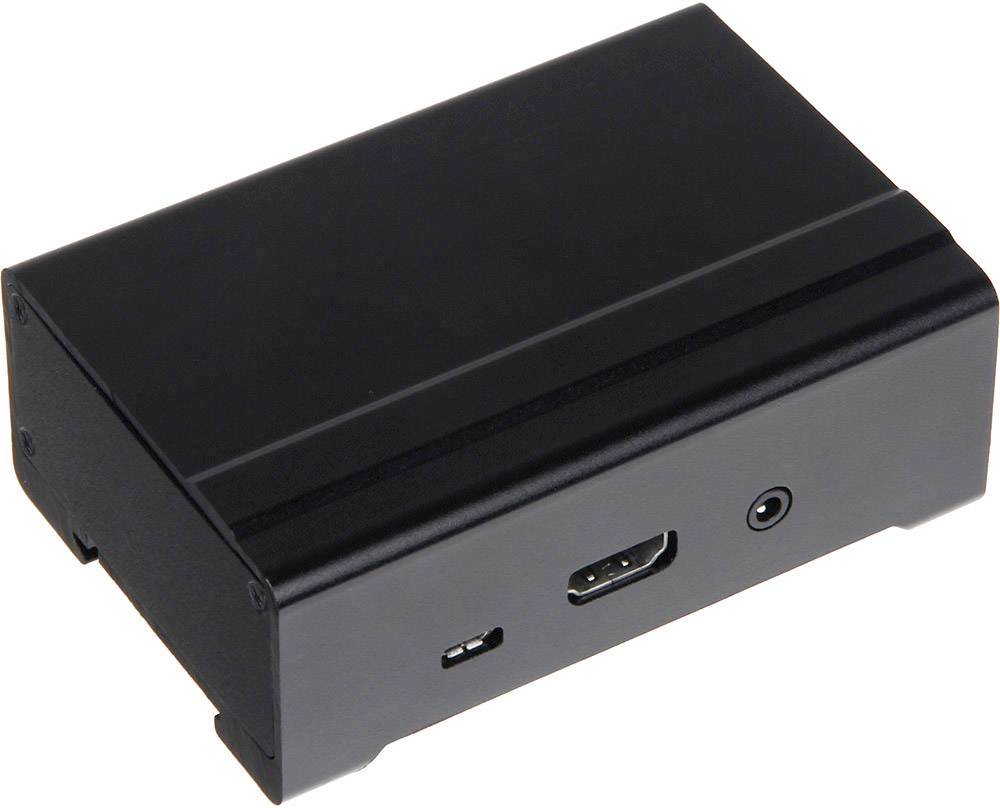 Joy-it rb-alucase+02b SBC-Gehäuse Passend für (Entwicklungskits): Raspberry Pi zur Hutschienenmontage Schwarz