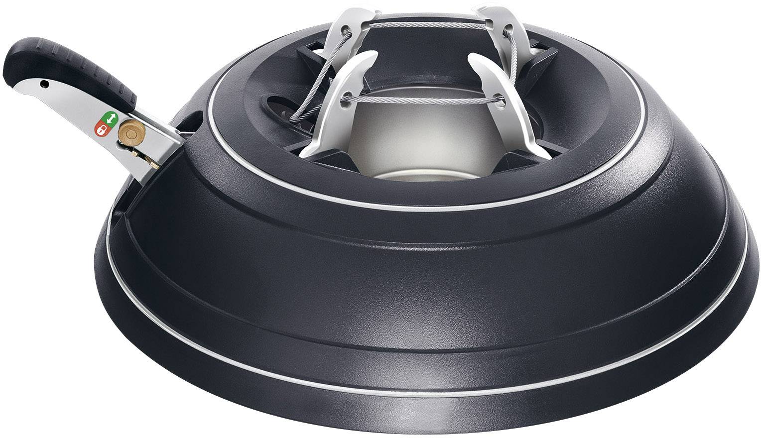 Krinner 94020 Vario Classic Outdoor Weihnachtsbaumständer Baumhöhe (max.) 2.6 m Einseiltechnik mit Fußhebel Wasserstandsanzeige