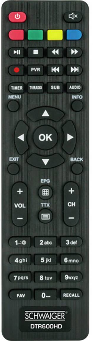 Schwaiger DTR600HD DVB-T2 Receiver freenet TV Entschlüsselung 3 Monate gratis, Deutscher DVB-T2 Standard (H.265), Front-USB