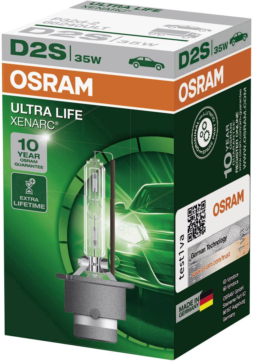 OSRAM 66240ULT Xenon Leuchtmittel Xenarc Ultra Life D2S 35 W 85 V