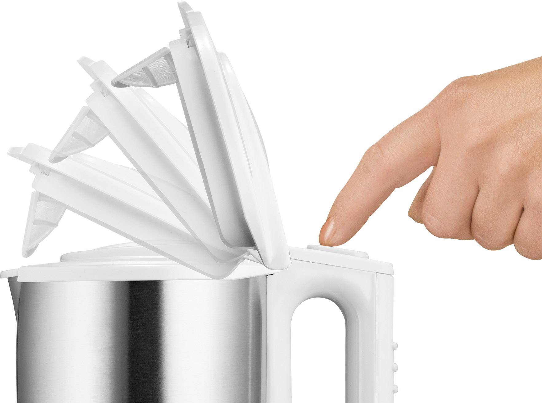 Unold Wasserkocher Edelstahl, Weiß Fassungsvermögen: 1.5 l