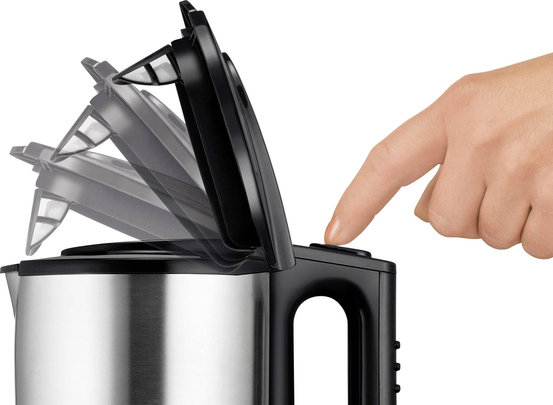 Unold Wasserkocher Edelstahl, Schwarz Fassungsvermögen: 1.5 l