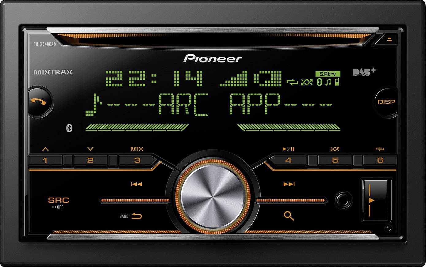 Pioneer FH-X840DAB Doppel-DIN Autoradio Bluetooth®-Freisprecheinrichtung, DAB+ Tuner