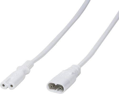 LogiLink Strom Verlängerungskabel [1x Kleingeräte-Stecker C8 - 1x Kleingeräte-Buchse C7]