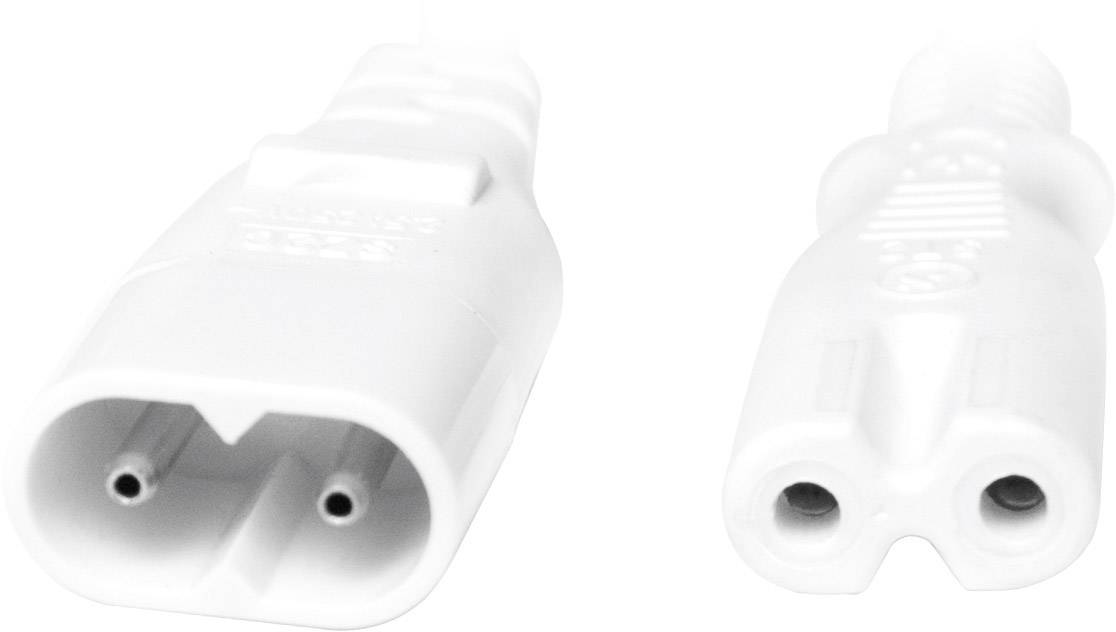 LogiLink Strom Verlängerungskabel [1x Kleingeräte-Stecker C8 - 1x Kleingeräte-Buchse C7]