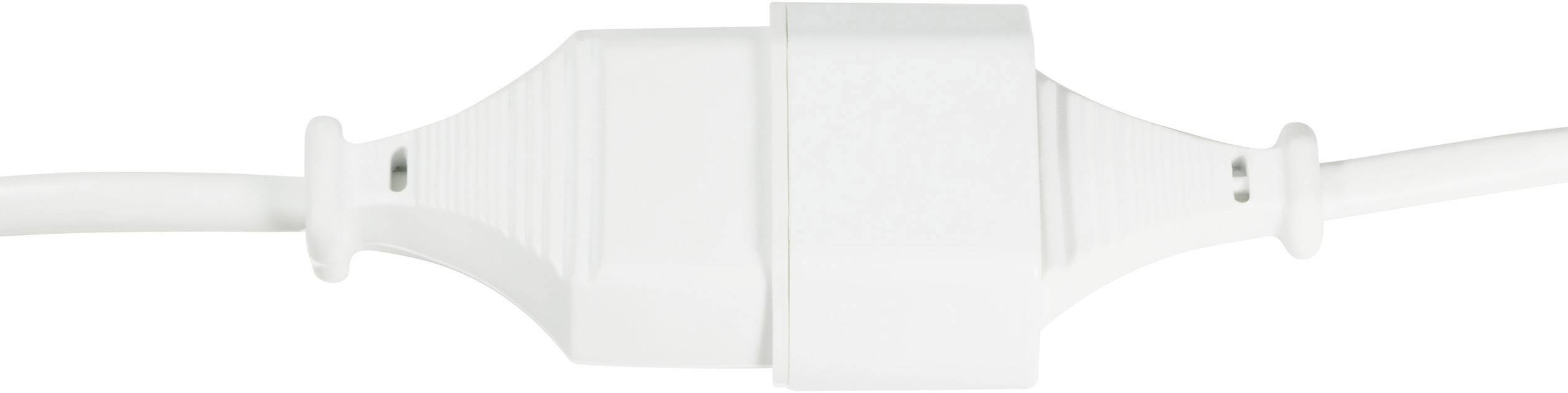 LogiLink Strom Verlängerungskabel [1x Euro-Stecker - 1x Euro-Kupplung] 2.00 m Weiß