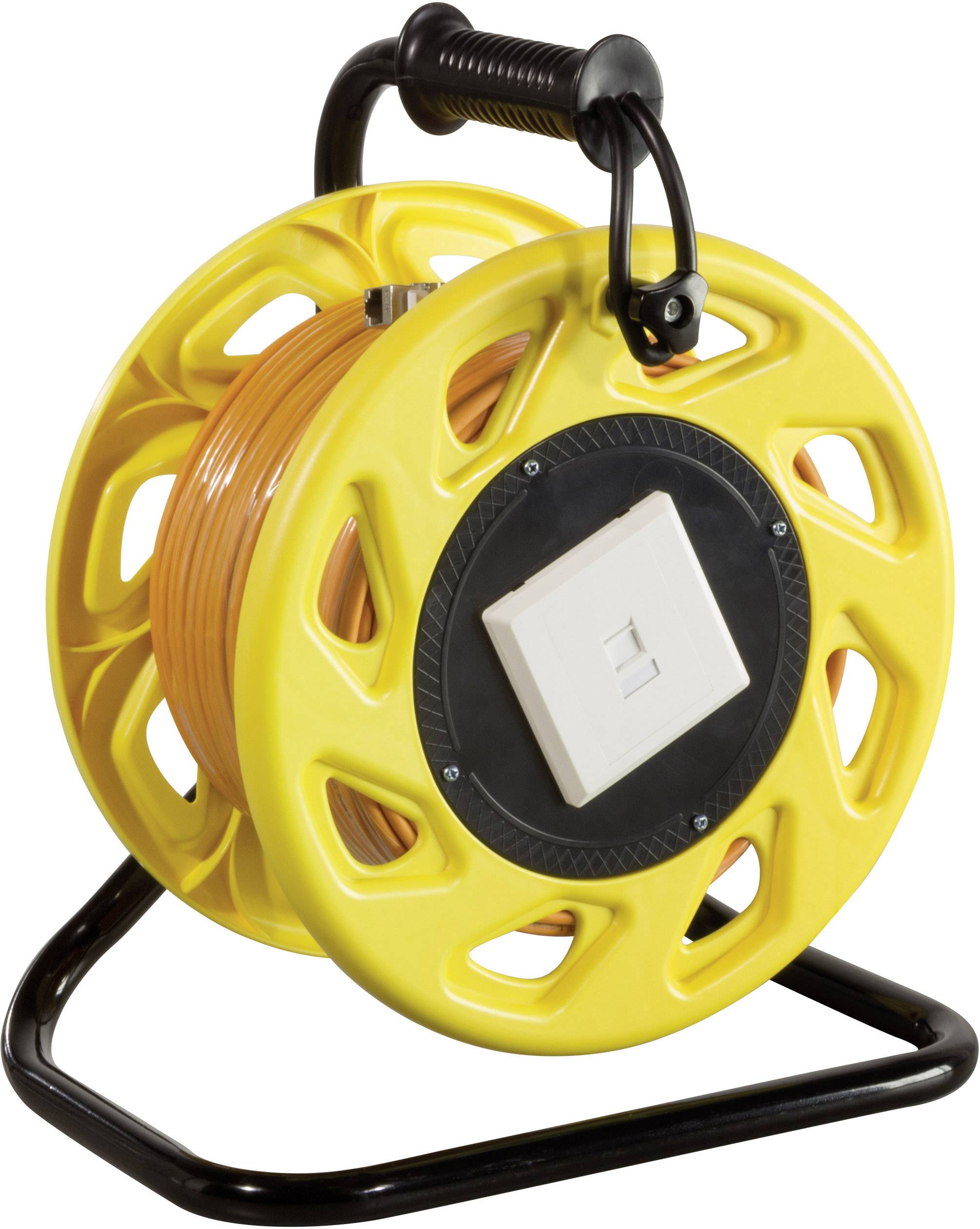 LogiLink RJ45 Netzwerk Kabeltrommel CAT 6a S/FTP 60.00 m Orange Halogenfrei