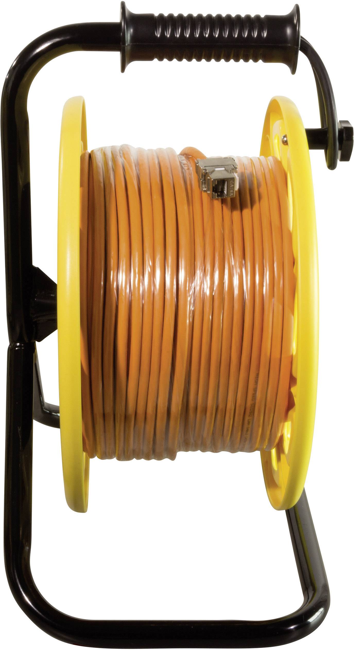 LogiLink RJ45 Netzwerk Kabeltrommel CAT 6a S/FTP 60.00 m Orange Halogenfrei