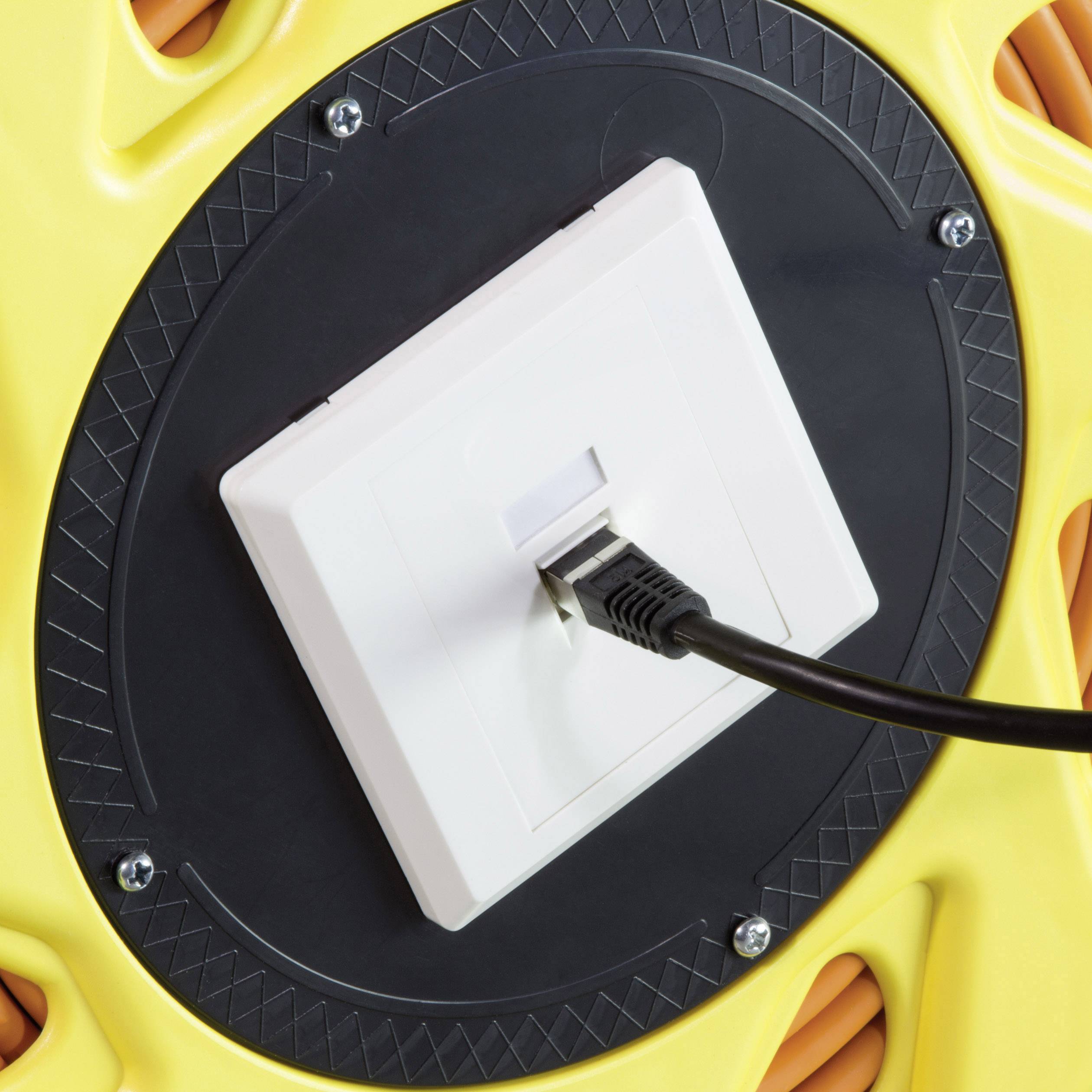 LogiLink RJ45 Netzwerk Kabeltrommel CAT 6a S/FTP 60.00 m Orange Halogenfrei