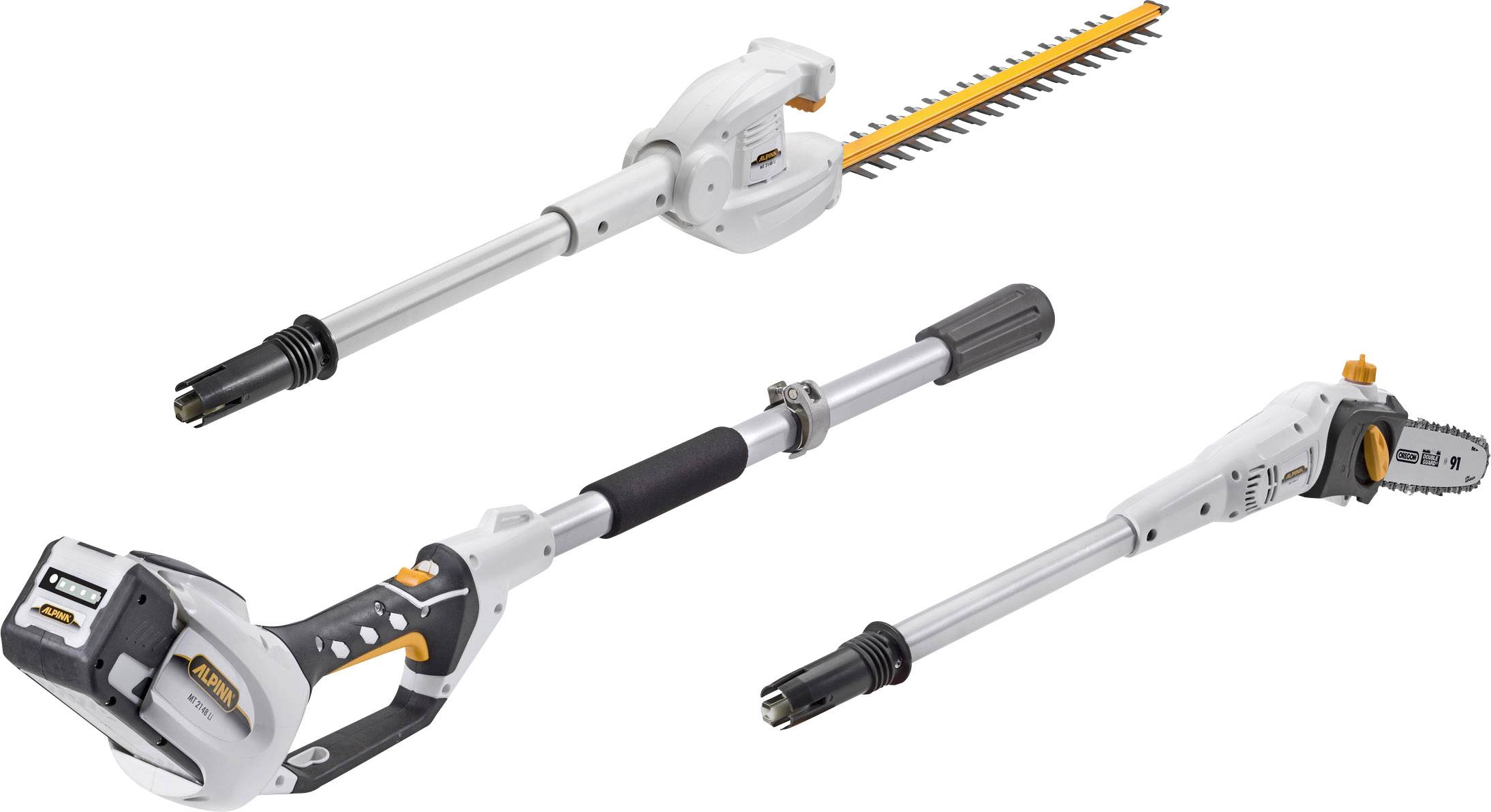 ALPINA Outdoor 277340000/A15 Akku Hochentaster, Heckenschere ohne Akku, Tragegurt 48V Li-Ion 700mm