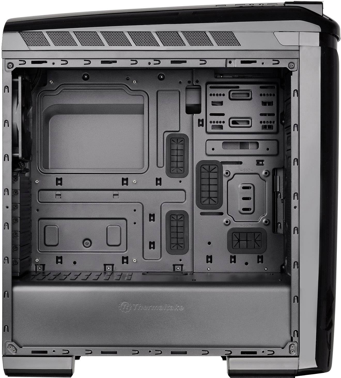 Thermaltake Versa C22 RGB Midi-Tower PC-Gehäuse Schwarz 1 vorinstallierter Lüfter, Integrierte Beleuchtung, Seitenfenster