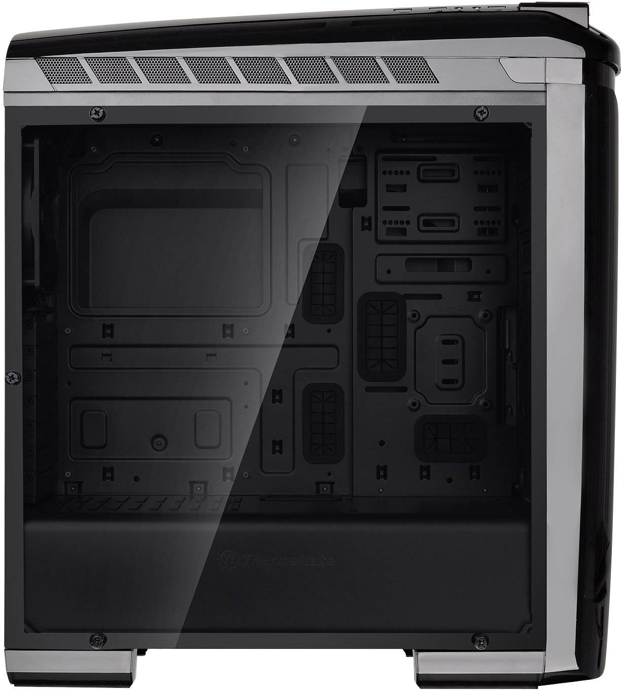 Thermaltake Versa C22 RGB Midi-Tower PC-Gehäuse Schwarz 1 vorinstallierter Lüfter, Integrierte Beleuchtung, Seitenfenster