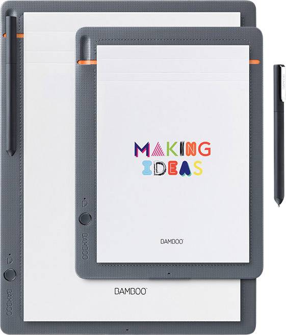 Wacom Bamboo Slate Large Elektronisches Notizbuch Live-Übertragung Grau