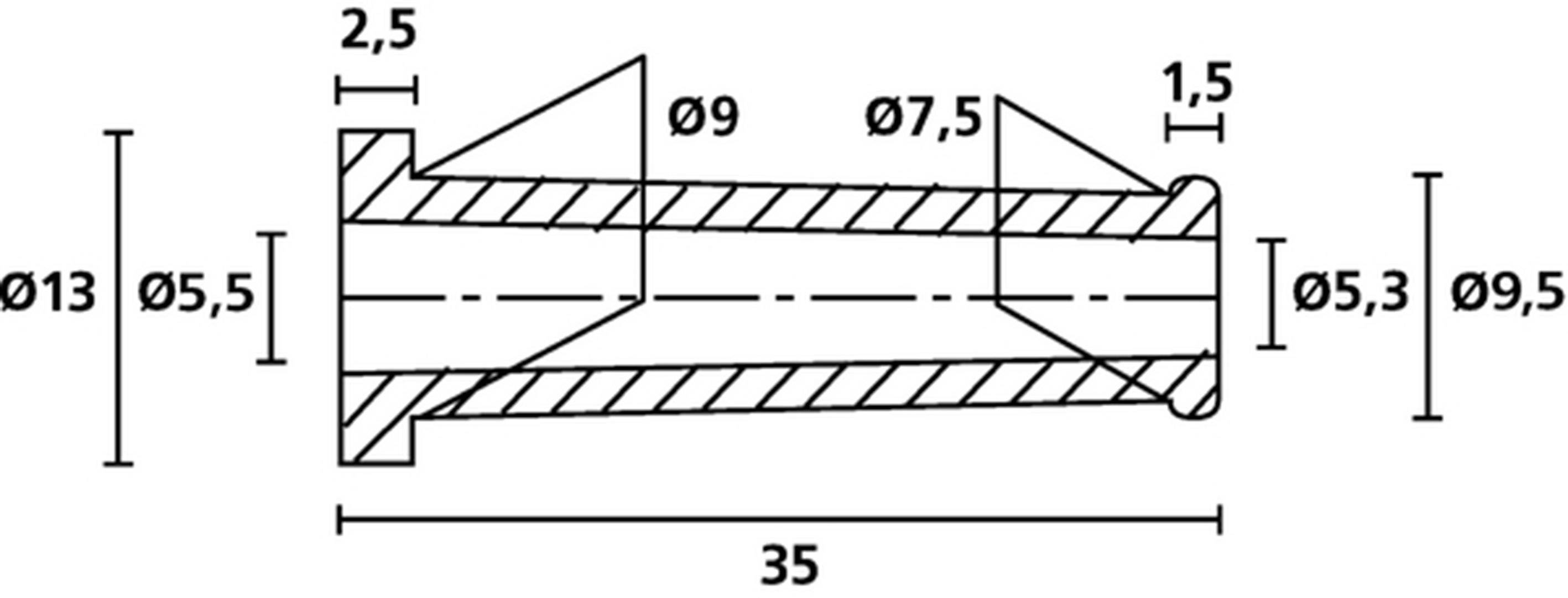 HellermannTyton HV2206 PVC-FR BK 500 Knickschutztülle Klemm-Ø (max.) 5.6 mm PVC Schwarz 1 St.