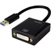 LogiLink UA0232 USB / DVI Adapter [1x USB 3.2 Gen 1 Stecker A (USB 3.0) - 1x DVI-Buchse 24+5pol.] Schwarz 10.00cm