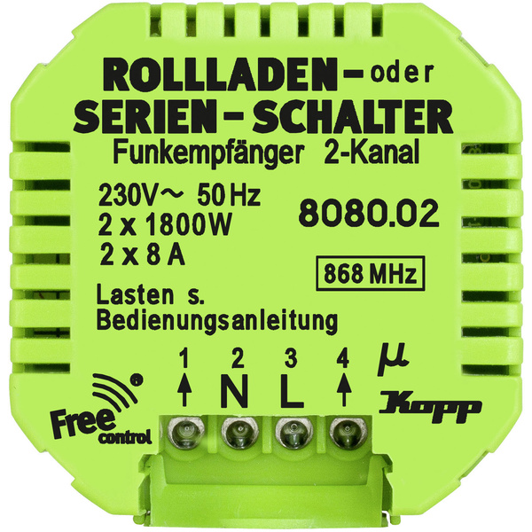 Kopp Free Control 2-Kanal Rollladenaktor