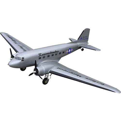 VQ Douglas DC-3 Silber RC Motorflugmodell ARF 1800mm