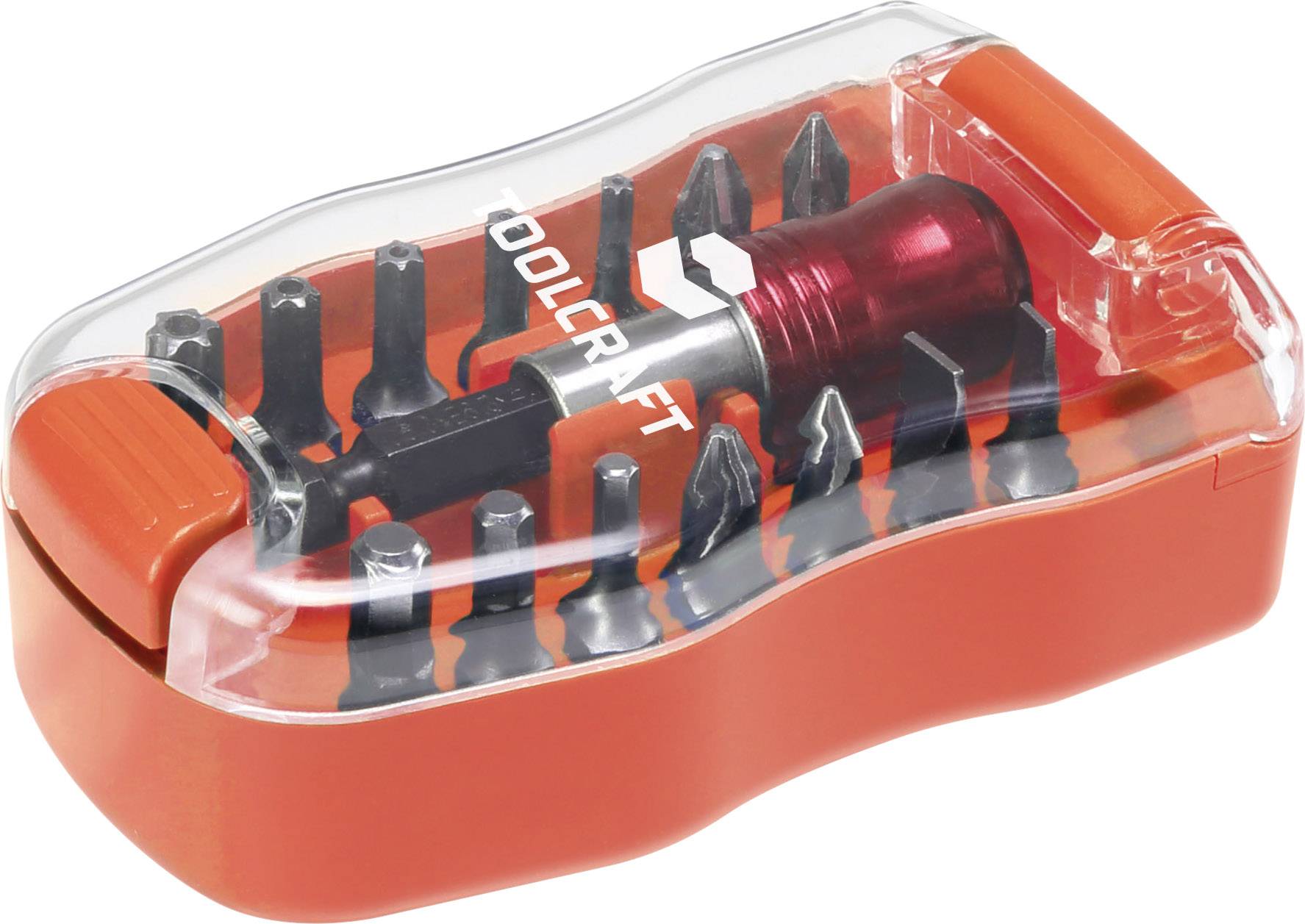 TOOLCRAFT TO-6623460 Bit-Set 15teilig Kreuzschlitz Phillips, Kreuzschlitz Pozidriv, Innen-Sechskant, Innen-Sechsrund (TX)