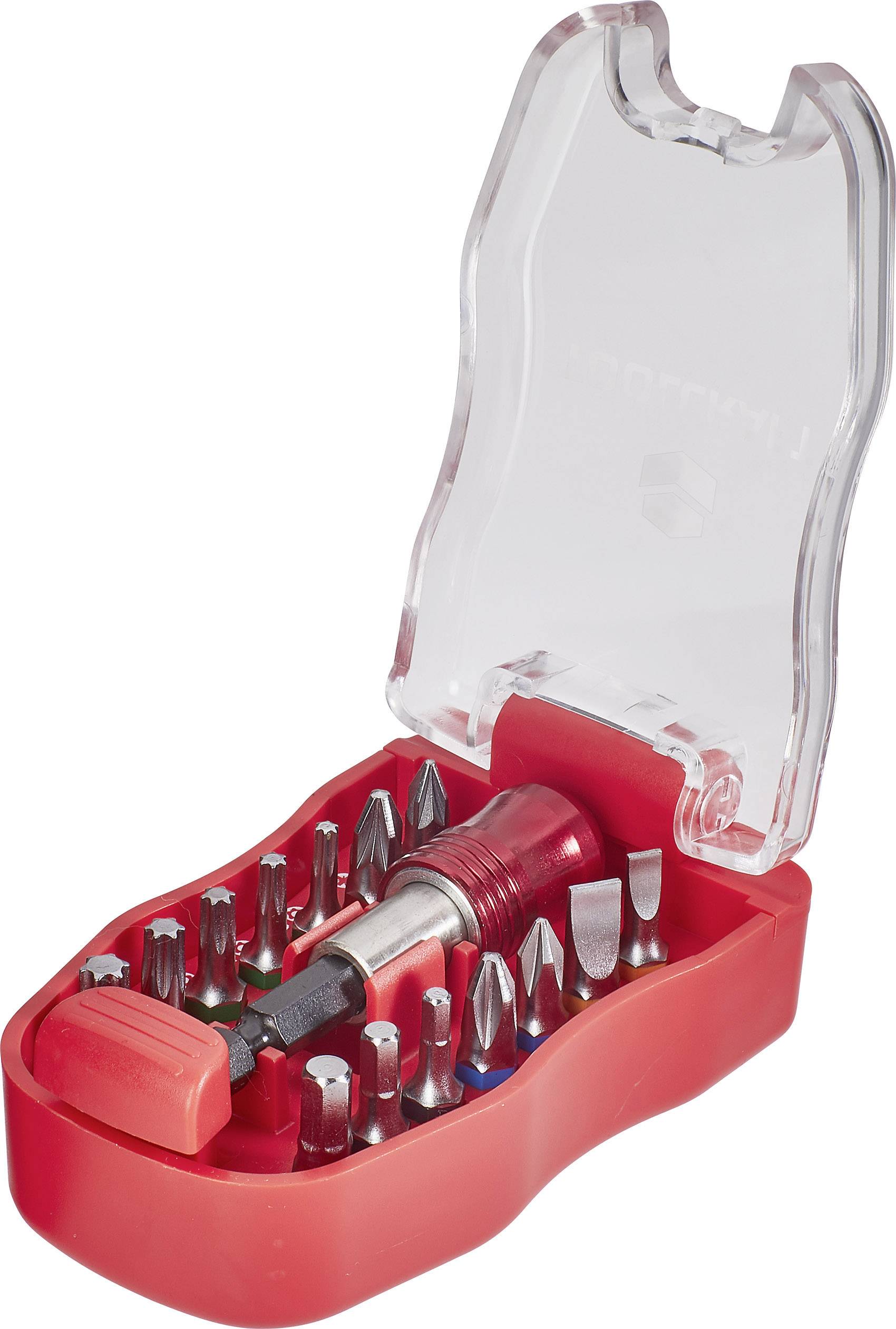 TOOLCRAFT TO-6623460 Bit-Set 15teilig Kreuzschlitz Phillips, Kreuzschlitz Pozidriv, Innen-Sechskant, Innen-Sechsrund (TX)