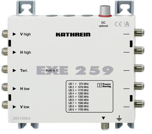 EXE 259 SAT Multischalter Kaskade Unicable Eingänge (Multischalter): 5 (4 SAT/1 terrestris