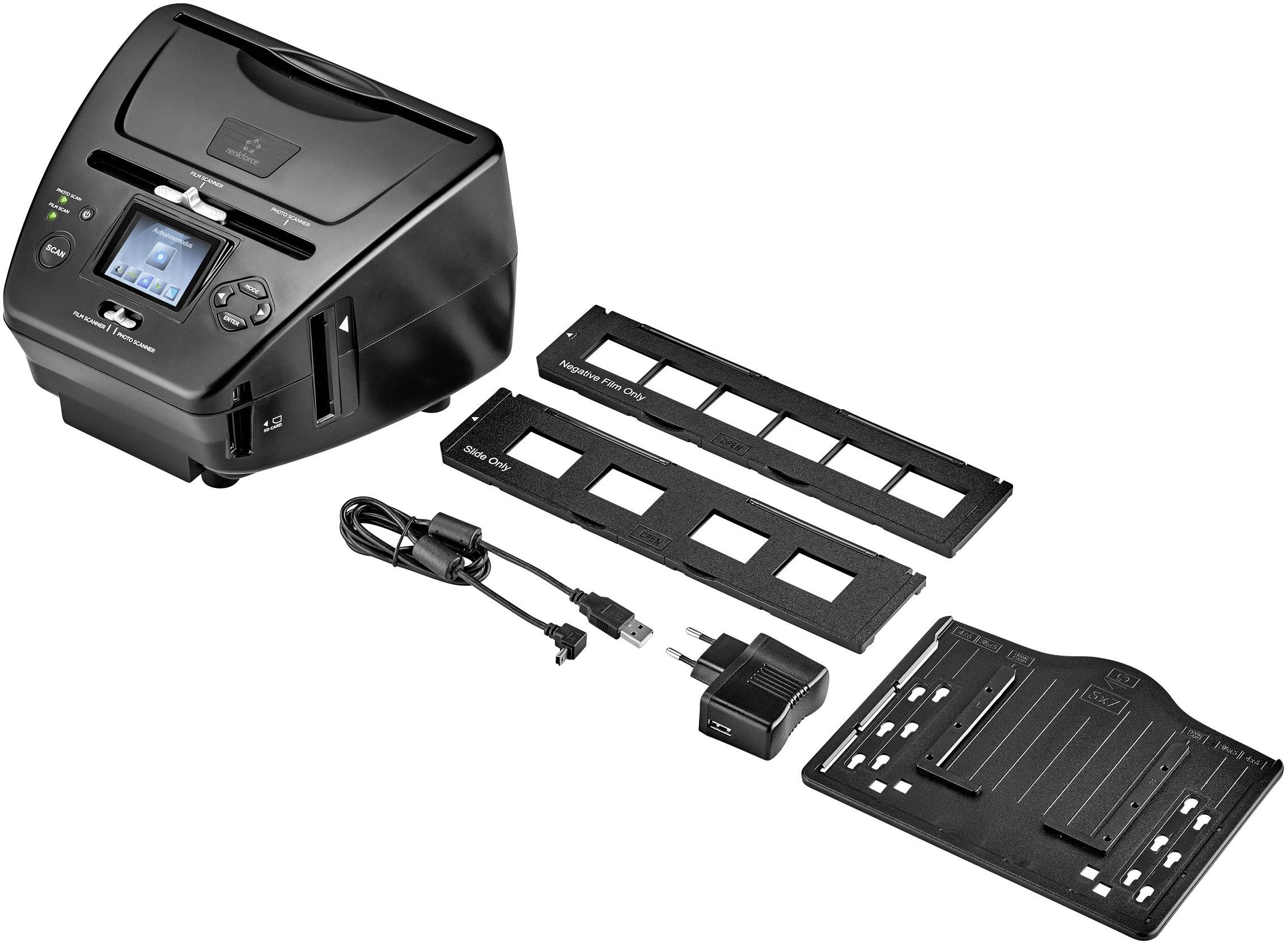 Renkforce DS200-5M Diascanner, Fotoscanner, Negativscanner 8 Mio. Pixel Digitalisierung ohne PC, Display