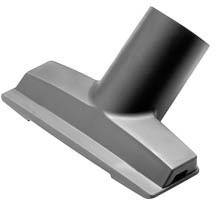 Stubsaugeraufsatz in grau, verwendet für Polstermöbel und Teppichböden, zeigt glattes, aerodynamisches Design für effektive Reinigung.