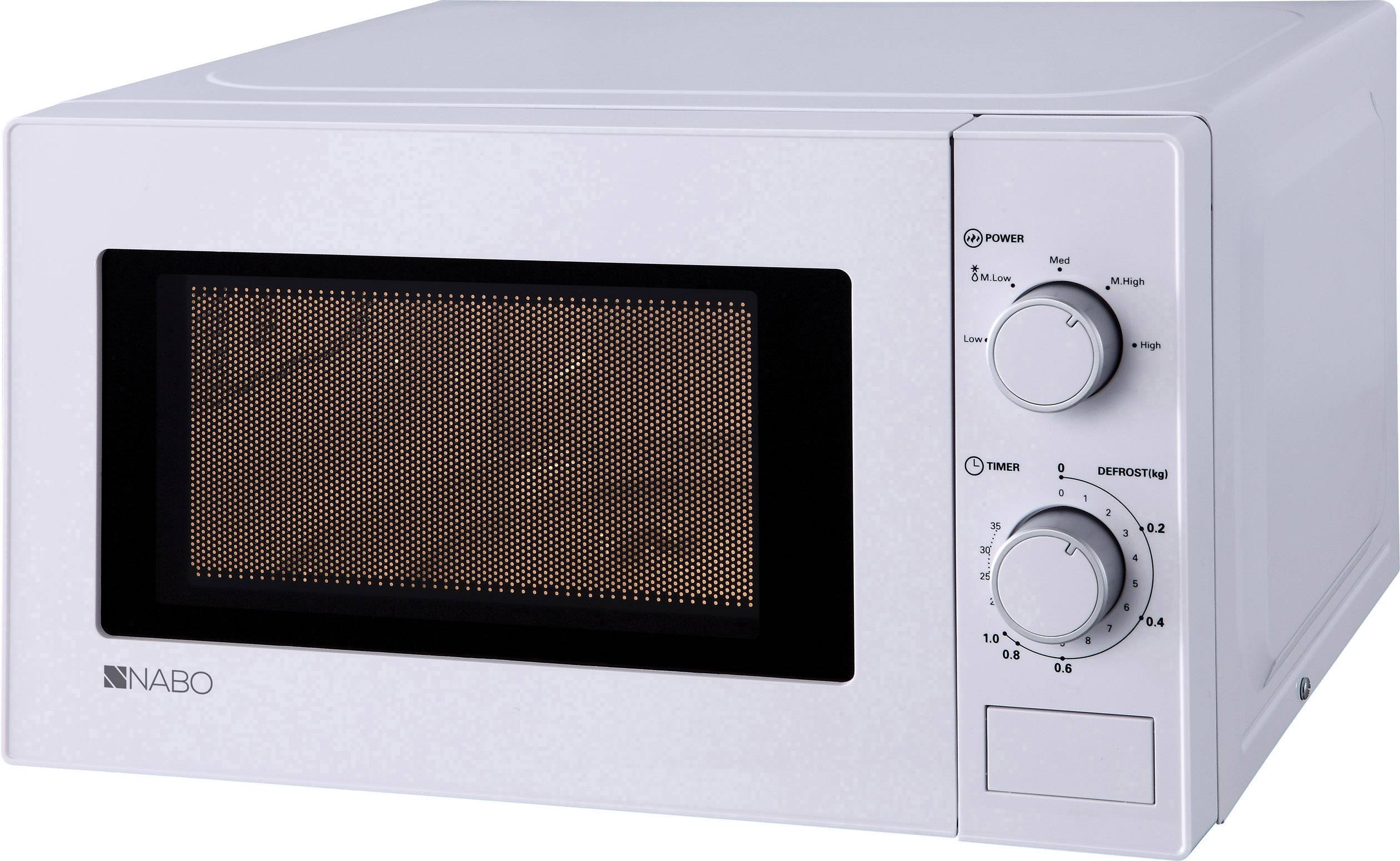 NABO MWU 2010 Mikrowelle Weiß 700 W Timerfunktion, Unterbaufähig