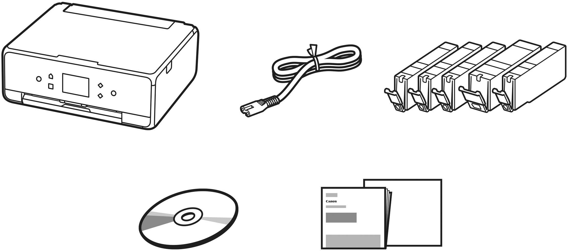 Canon PIXMA TS6050 Multifunktionsdrucker Tintenstrahl Farbe A4 Drucker, Scanner, Kopierer WLAN, Duplex
