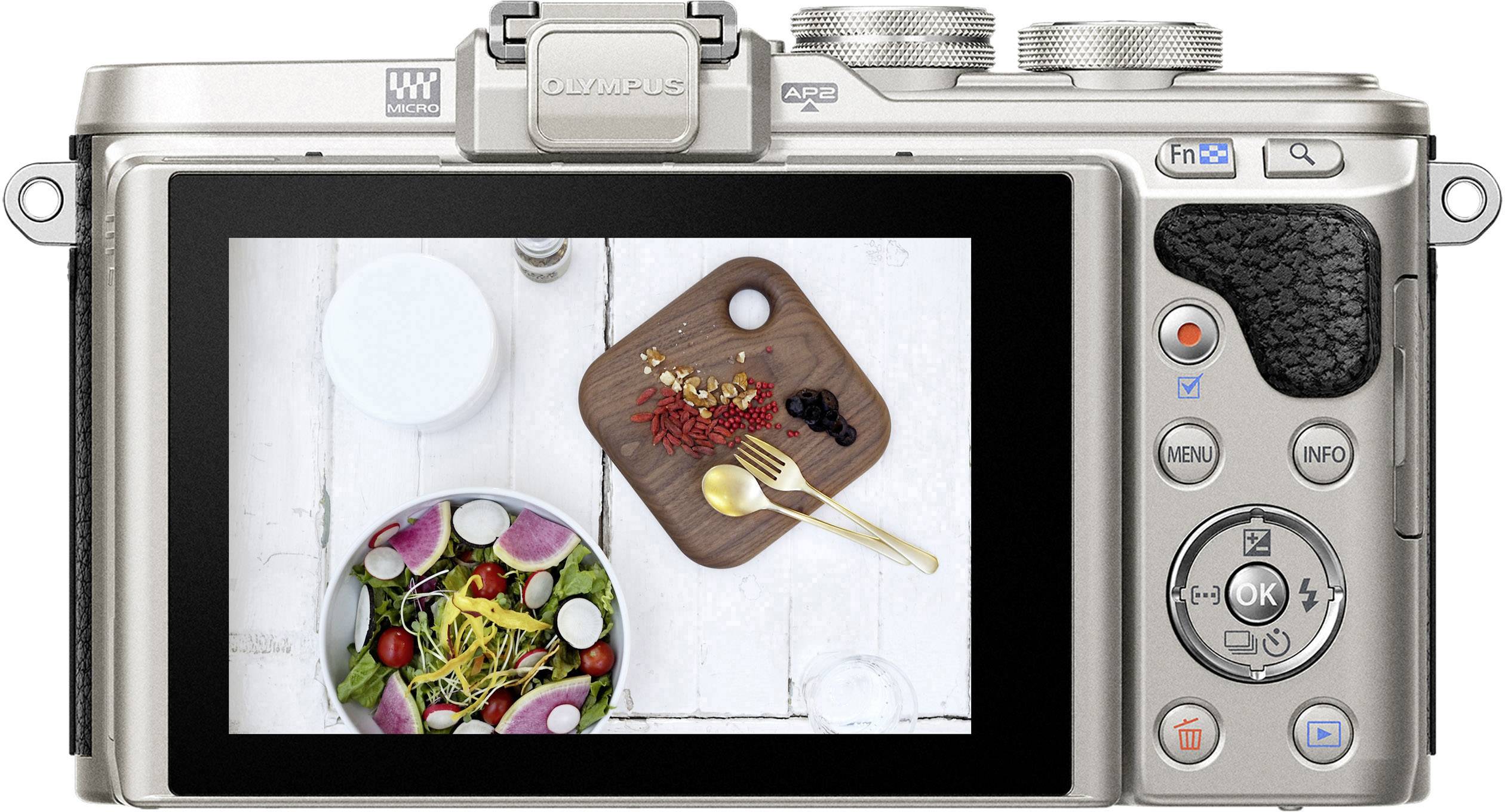 Olympus -PL8 Systemkamera M 14-42mm inkl. Akku 17.2 Mio. Pixel Schwarz WiFi