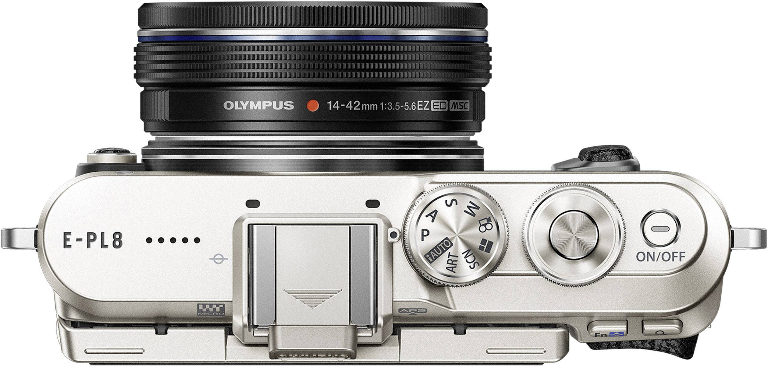 Olympus -PL8 Systemkamera M 14-42mm inkl. Akku 17.2 Mio. Pixel Schwarz WiFi
