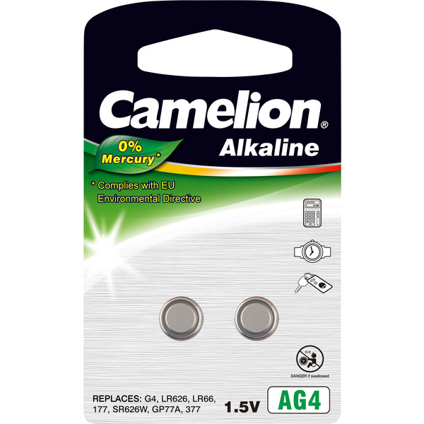 Camelion AG4 Knopfzelle LR 66 Alkali-Mangan 20 mAh 1.5 V 2 St.