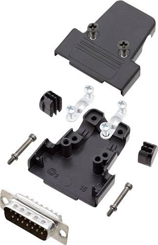 Encitech TRI-P-15-DBP-K 6355-0036-02 D-SUB Stiftleisten-Set 180° Polzahl: 15 Lötkelch 1 Set