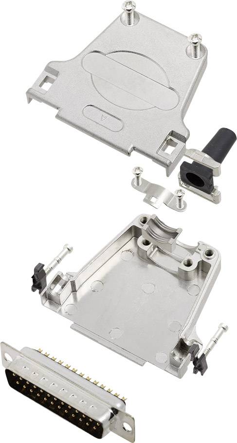 Encitech DTZF25-DBP-K 6355-0044-03 D-SUB Stiftleisten-Set 180° Polzahl: 25 Lötkelch 1 Set