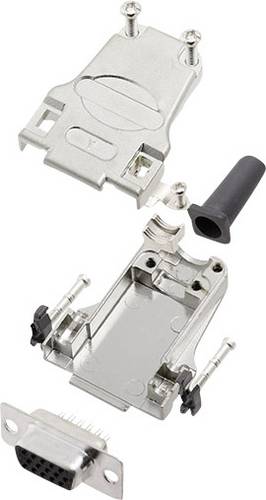 Encitech DTZF09-HDS15-K 6355-0063-11 D-SUB Buchsenleisten-Set 180 ° Polzahl: 15 Lötkelch 1 Set
