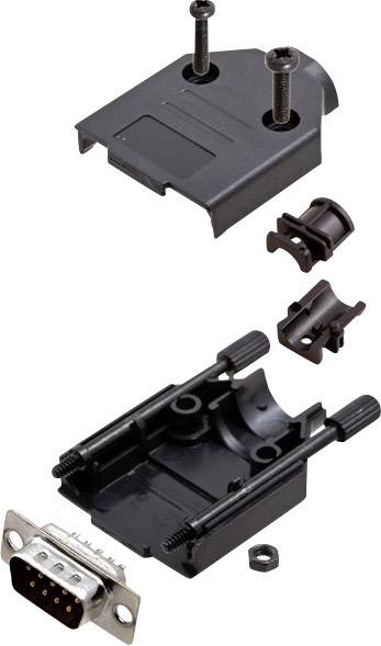 Encitech DTPK-P-09-DMP-K 6355-0033-01 D-SUB Stiftleisten-Set 180° Polzahl: 9 Lötkelch 1 Set