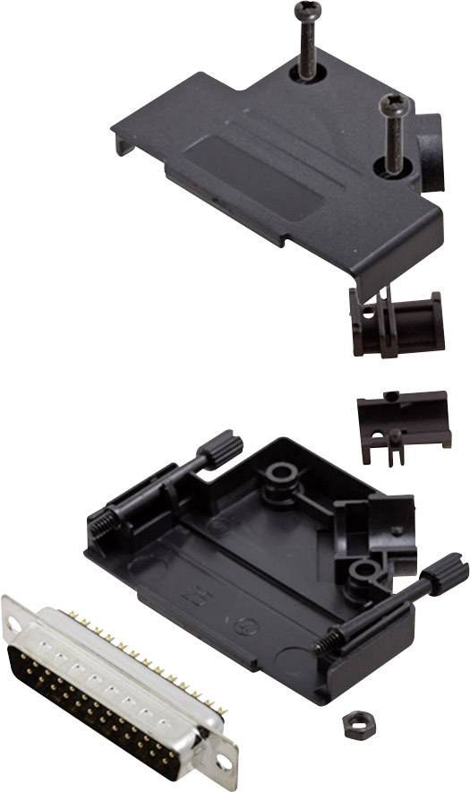 Encitech D45PK-P-25-DBP-K 6355-0034-03 D-SUB Stiftleisten-Set 45° Polzahl: 25 Lötkelch 1 Set