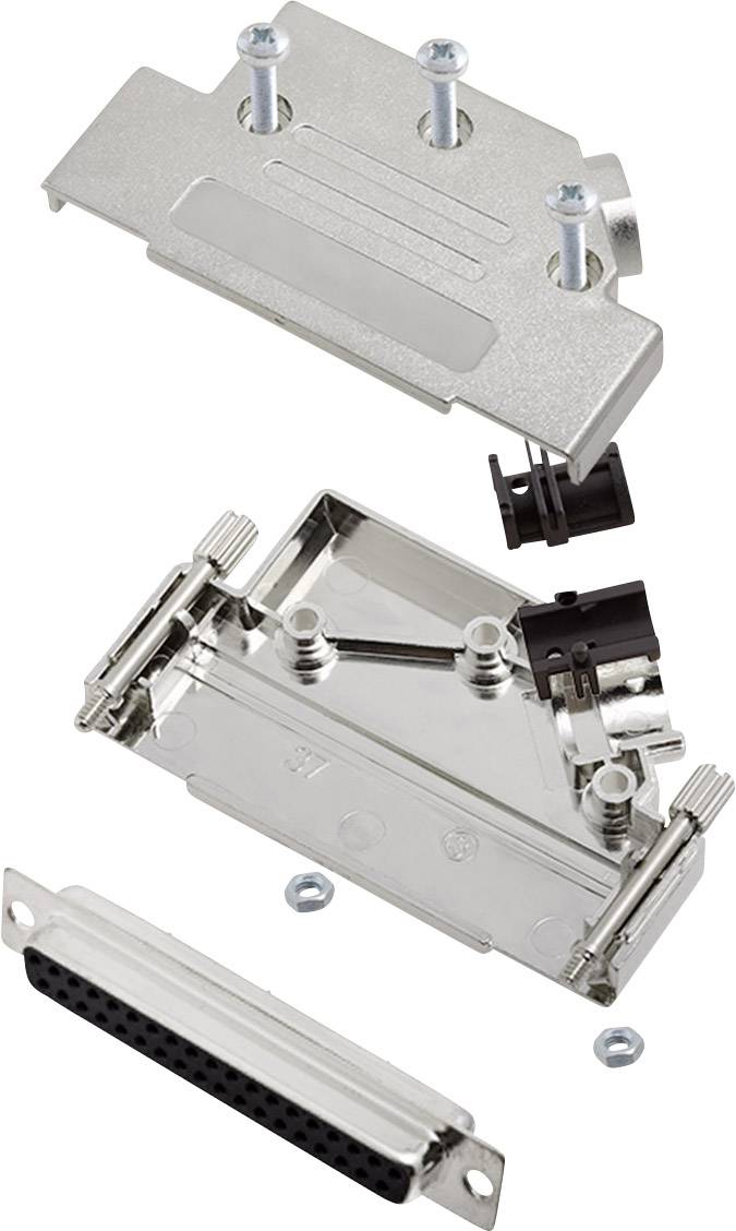 Encitech D45PK-M-37-DBS-K 6355-0009-14 D-SUB Buchsenleisten-Set 45° Polzahl: 37 Lötkelch 1 Set